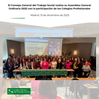 El Colegio de Trabajo Social de Cádiz participó en la Asamblea General Ordinaria 2025 del COnesjo General de Trabajo Social junto al resto de Colegios Profesionales