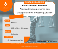 Curso e-learning “Facilitadora/or Procesal. Acompañando a personas con discapacidad en procesos judiciales”