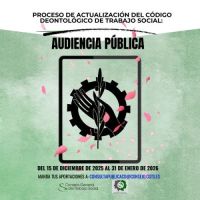 Plazo de Audiencia Pública para la modificación del Código Deontológico de Trabajo Social