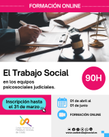 Curso Online "El Trabajo Social en los equipos psicosociales judiciales".