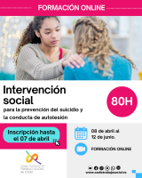 CURSO ONLINE “INTERVENCIÓN PARA LA PREVENCIÓN DEL SUICIDIO Y LA CONDUCTA DE AUTOLESIÓN DESDE EL TRABAJO SOCIAL”