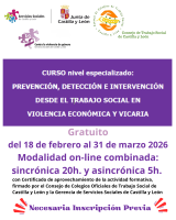 Curso PREVENCION, DETECCIÓN e INTERVENCIÓN desde el TS en VIOLENCIA ECONÓMICA Y VICARIA