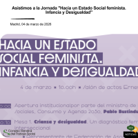 Asistimos a la Jornada "Hacia un Estado Social feminista. Infancia y Desigualdad"
