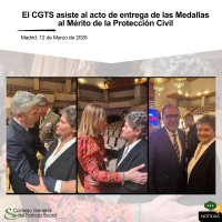 El CGTS asiste al acto de entrega de las Medallas al Mérito de la Protección Civil