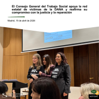 El Consejo General del Trabajo Social apoya la red estatal de víctimas de la DANA y reafirma su compromiso con la justicia y la reparación