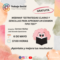 WEBINAR GRATUITA "ESTRATEGIAS CLARAS Y SENCILLAS PARA APROBAR UN EXAMEN TIPO TEST"