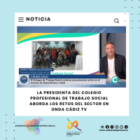 La presidenta del Colegio Profesional de Trabajo Social aborda los retos del sector en Onda Cádiz TV