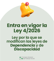 Entra en vigor la Ley 4/2026 Ley por la que se modifican las leyes de Dependencia y de Discapacidad